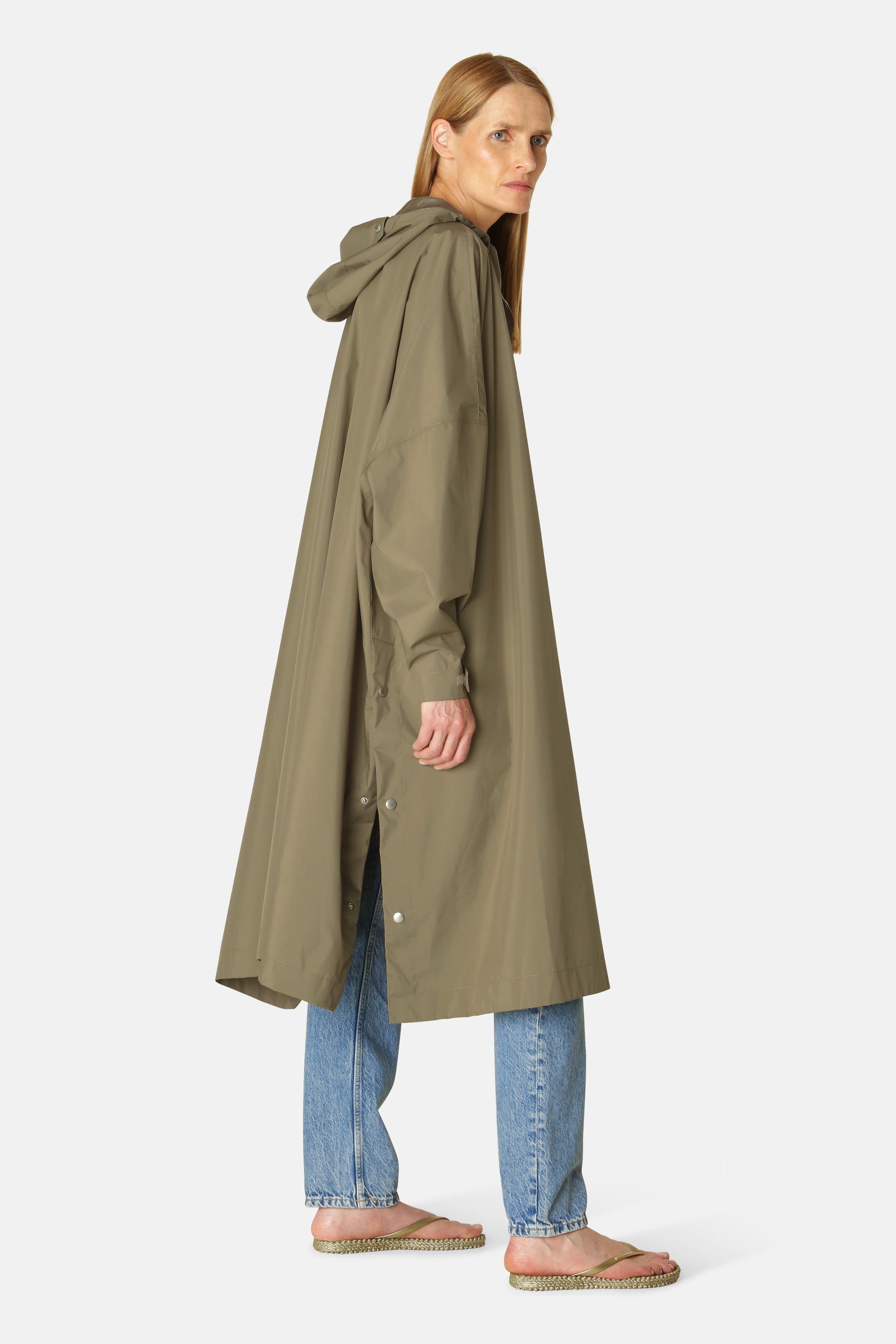 Ilse Jacobsen Hornbæk Rain Poncho Mit Ärmeln Poncho 496 Covert Green